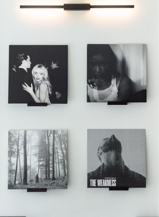 Primary Bedroom Sitting Area: Vinyl Record Wall Display Art