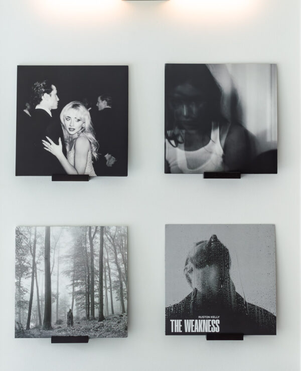 Primary Bedroom Sitting Area: Vinyl Record Wall Display Art