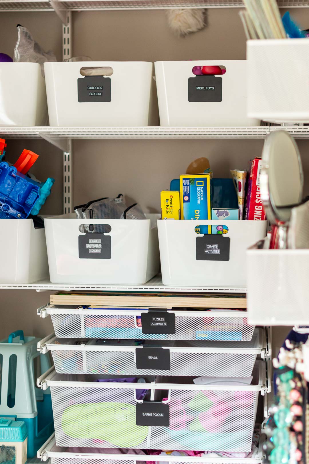 Kids Playroom Storage Closet